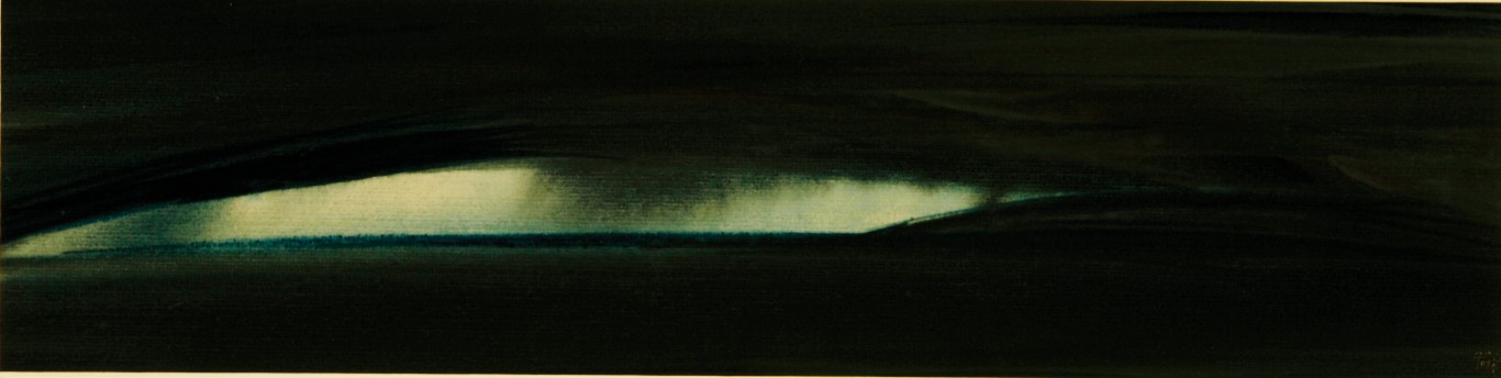 "Der weiße Keil", 2010, Aquarell, 20 x 70 cm