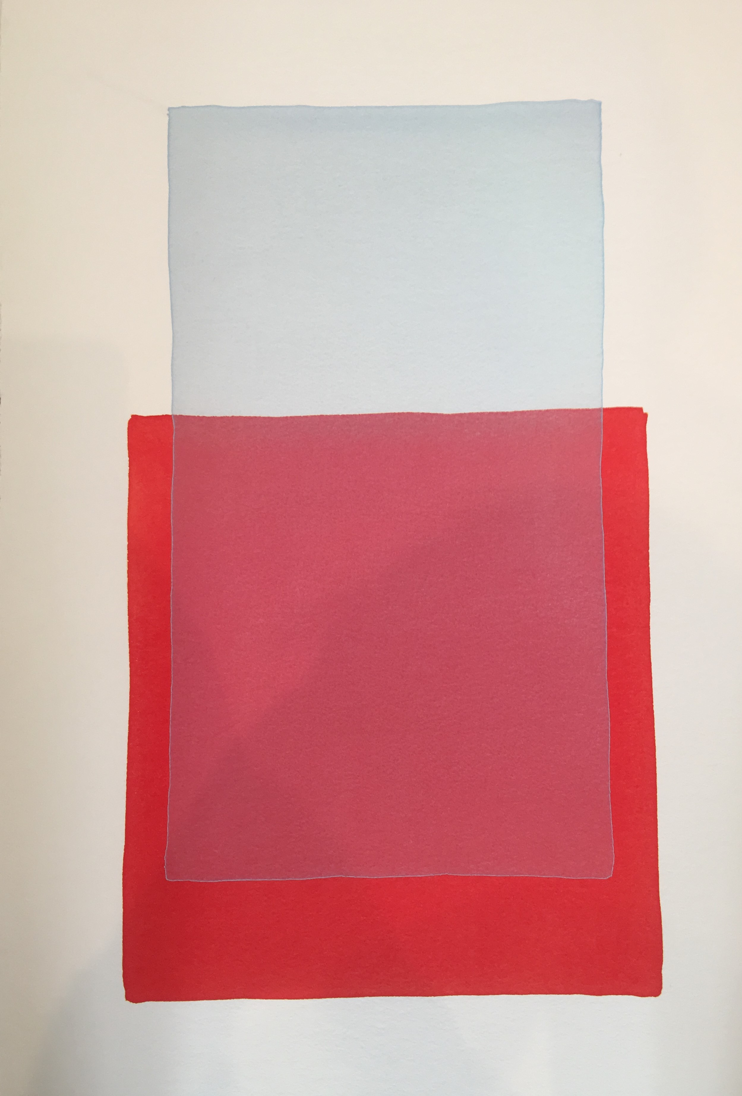 Werner Maier, "Farbräume", 2018, Aquarell auf Büttenpapier, 57 x 38 cm