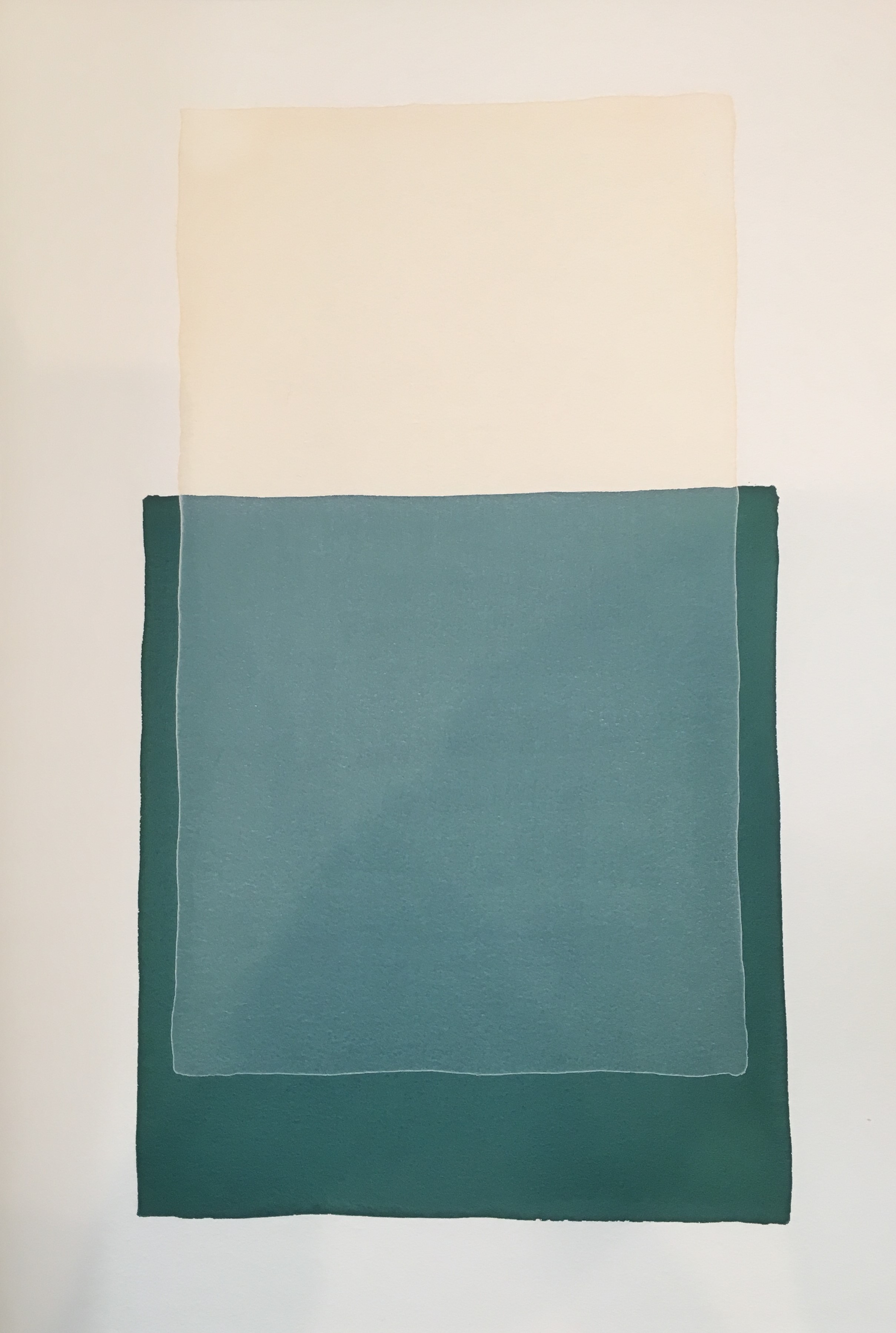 Werner Maier, "Farbräume", 2017, Aquarell auf Büttenpapier, 57 x 38 cm